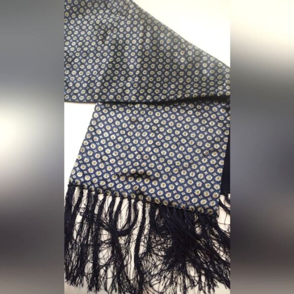 Satin Reversible Long Fringe Formal Scarf Men's - Picture 10 of 14